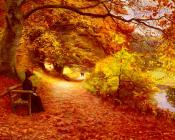 汉斯 安德森 布兰德克里德 : A Wooded Path In Autumn